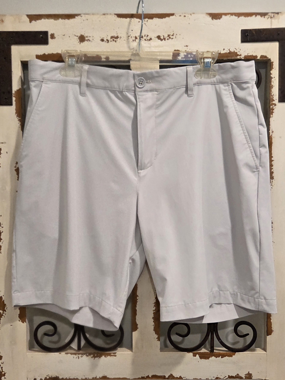 Extracurricular Golf Shorts Mens 34 Light Tan Performance Stretch Flat Front